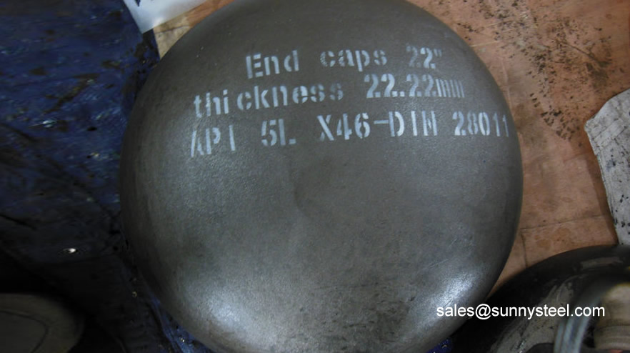End caps 22inch API 5L X46 - DIN28011 thickness 24mm